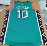 NBA 10 Sochan Spurs 22-23 city Maillot bleu imprimé